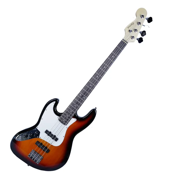 Bajo 4 cuerdas Parrot zurdo estilo Jazz Bass, marrón sunburst